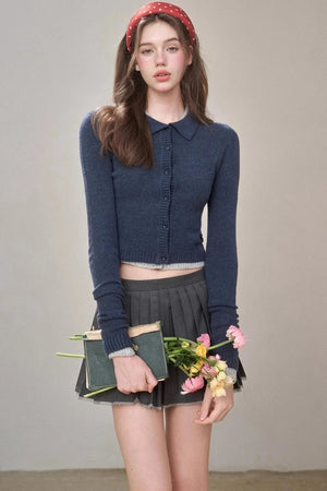 Gray Pleated Skirt