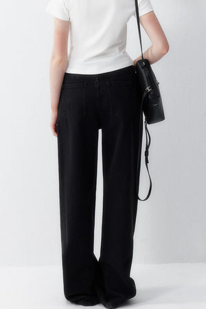 Gray Wide-Leg Jeans
