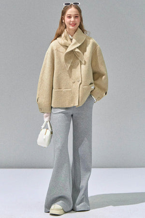 Grey Straight-Leg Sweatpants