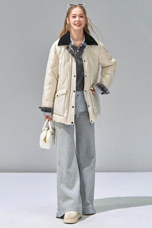 Grey Straight-Leg Sweatpants