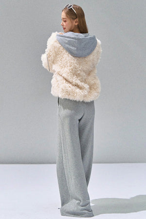 Grey Straight-Leg Sweatpants