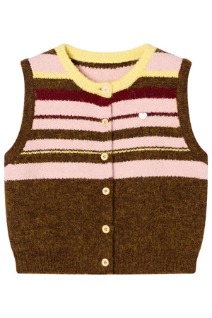 Gummy Striped Contrast Vest