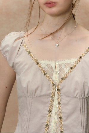 Half-Sugar Striped Blouse