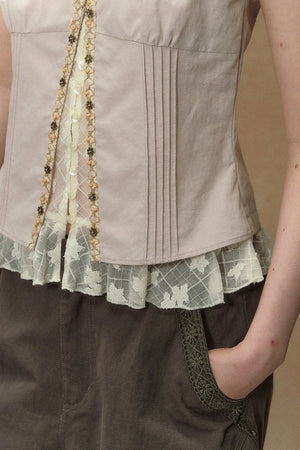 Half-Sugar Striped Blouse