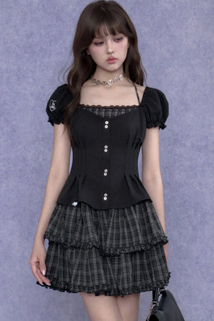Halter Neck Academy Style Dress