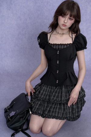 Halter Neck Academy Style Dress