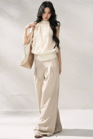 Halter Neck Beige Vest