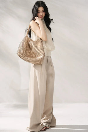 Halter Neck Beige Vest