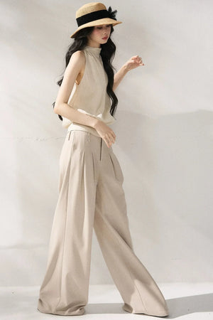 Halter Neck Beige Vest