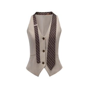 Halter-Neck Blazer Vest Set-Up