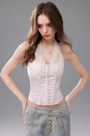 Halter Neck Fishbone Top