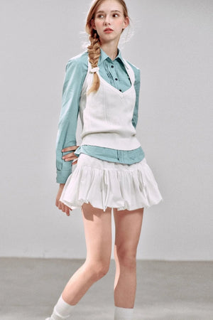 Halterneck Striped Camisole Top