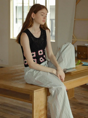 Hand Hook Vintage Checkered Vest Top