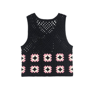 Hand Hook Vintage Checkered Vest Top