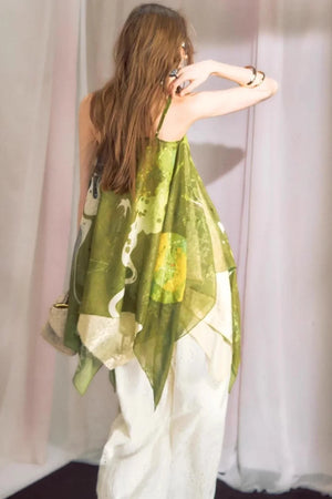 Hand-Painted Chiffon Camisole Top