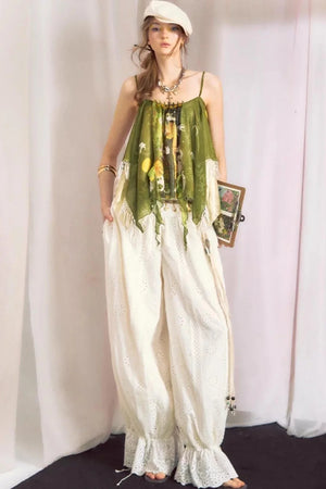 Hand-Painted Chiffon Camisole Top