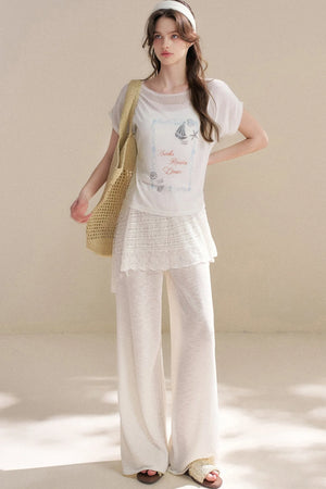 Hand-Painted Nautical Knit Top