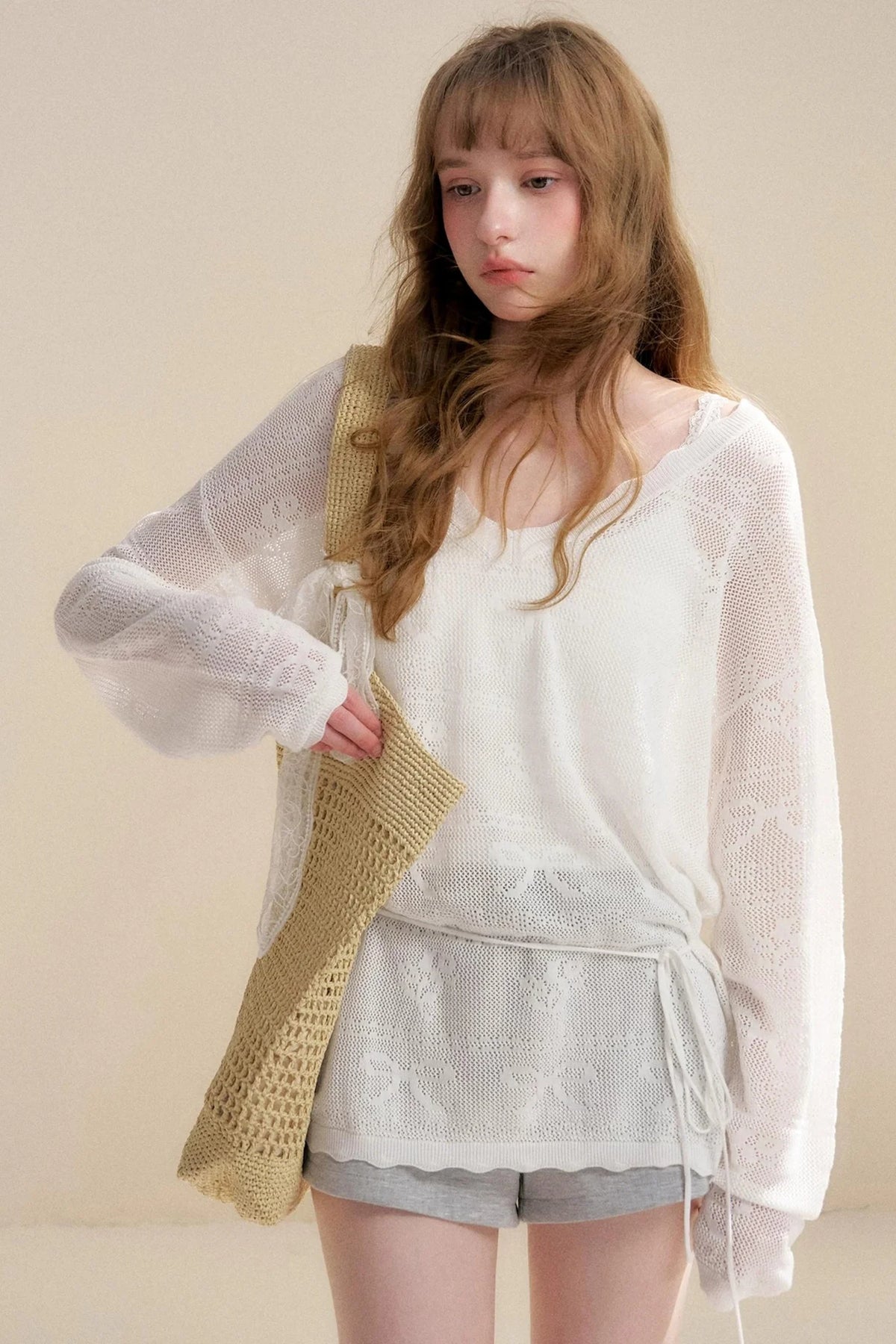 Hand-Painted Rose Jacquard Shirt