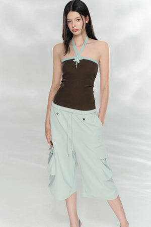 Hand-Woven Patchwork Halter Top