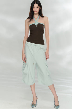 Hand-Woven Patchwork Halter Top