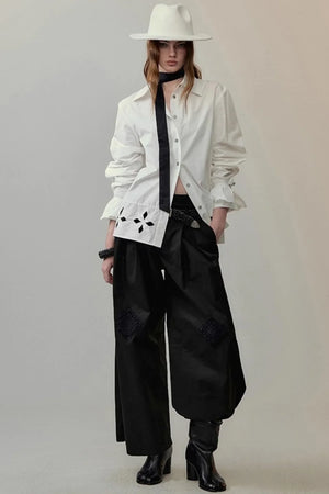 Handmade Crochet Wide-Leg Pants