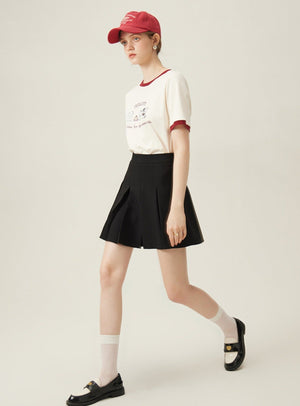 Happy Puppy Shoulder Short Sleeve T-Shirt