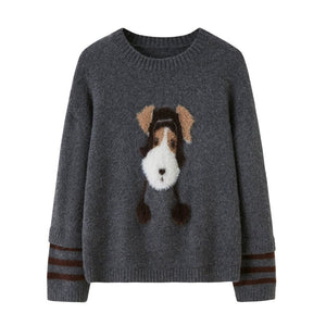 Hat and Puppy Knitted Sweater