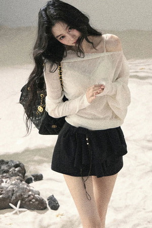 Hazy Mist Off-Shoulder Top Set-Up