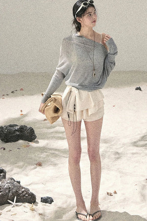 Hazy Mist Off-Shoulder Top Set-Up