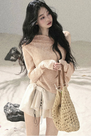 Hazy Mist Off-Shoulder Top Set-Up