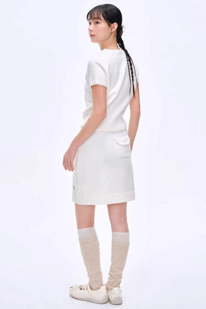 Heartbeat Dialogue Knit Skirt Set-Up