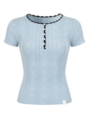 Heartbeat Ruffled Henley Top