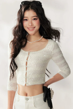 Heavy Beaded Lace Cardigan
