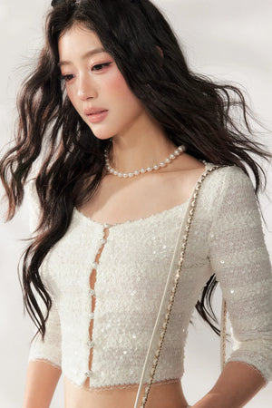 Heavy Beaded Lace Cardigan