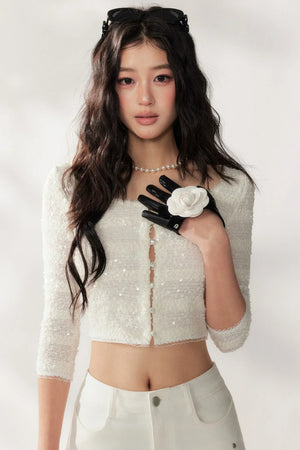 Heavy Beaded Lace Cardigan