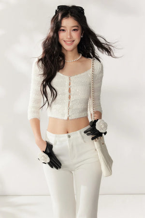 Heavy Beaded Lace Cardigan