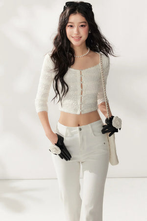 Heavy Beaded Lace Cardigan