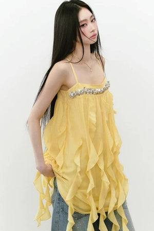 Heavy Beading Acetate Dress