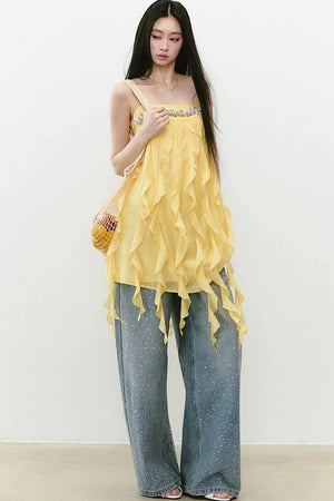 Heavy Beading Acetate Dress