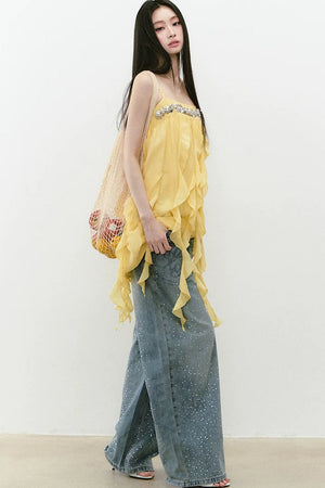 Heavy Beading Acetate Dress