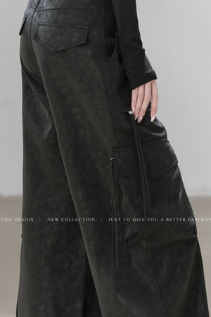 Heavy-Duty Leather Workwear Pants