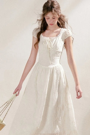 Heavy Embroidery Lace Patchwork Long Dress