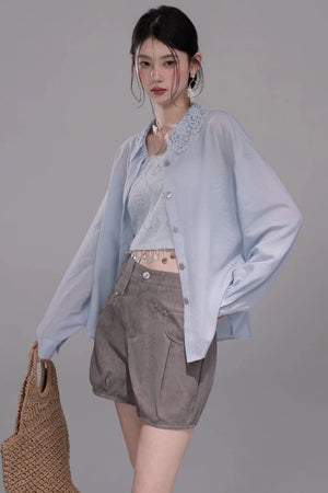 Heavy Embroidery Vest Set