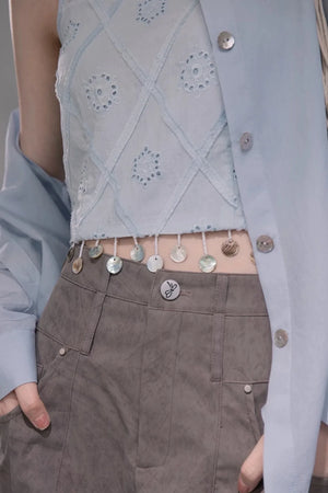Heavy Embroidery Vest Set