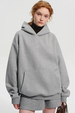Heavy Fleece Hooded Sweatshirt & Skirt Set-Up