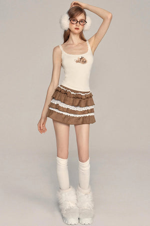 Heavy Industry Lace A-Line Skirt