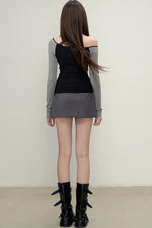 Heavy Lace Color-Block Top