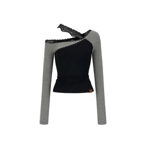 Heavy Lace Color-Block Top