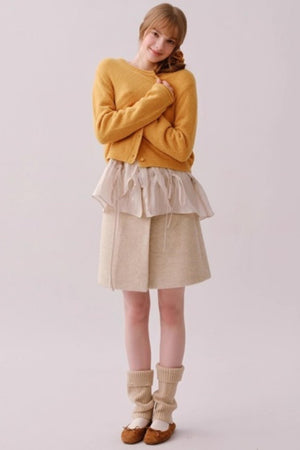 Heavy Woolen Patchwork Skirt