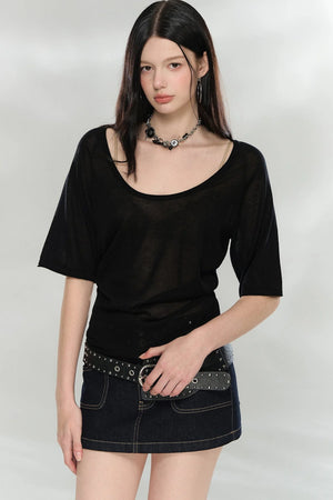 Heavyweight Lyocell Batwing Top